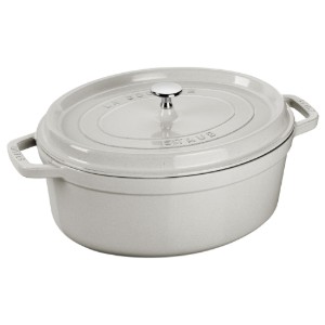 Овална тенджера за готвене Cocotte, чугунена, 37 см/8 л, White Truffle - Staub