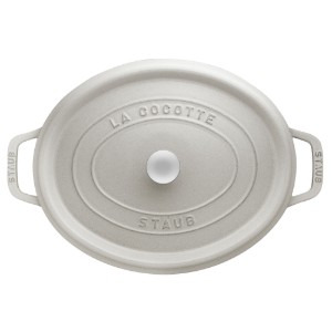 Овална тенджера за готвене Cocotte, чугунена, 37 см/8 л, White Truffle - Staub