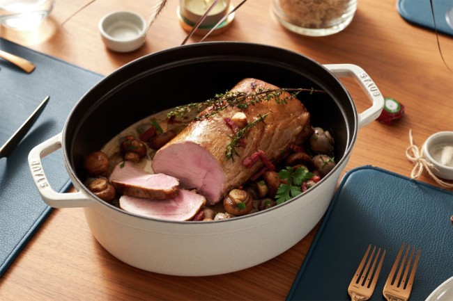 Овална тенджера за готвене Cocotte, чугунена, 37 см/8 л, White Truffle - Staub