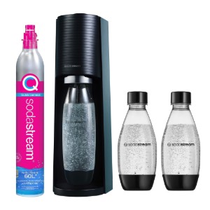 Устройство за газиране на вода, "Terra", включени 3 бутилки, черно - SodaStream