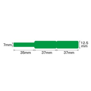 Ролка с етикети за кабели, 12.5x74+35 мм, 65 бр./ролка, зелени - NIIMBOT