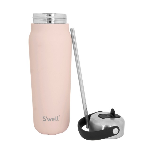 Термос бутилка за напитки, неръждаема стомана, 700 мл, "Explorer Flip Straw", Himalayan Salt - S'well