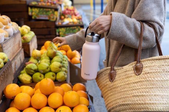 Термос бутилка за напитки, неръждаема стомана, 700 мл, "Explorer Flip Straw", Himalayan Salt - S'well