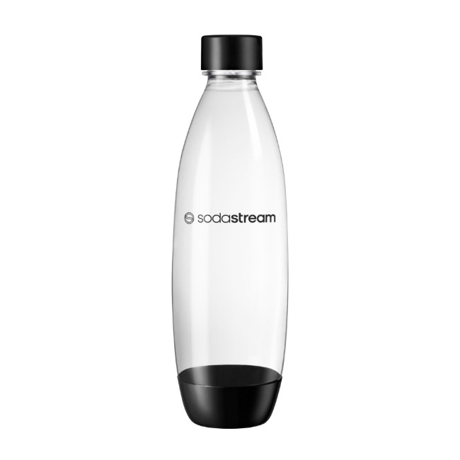 Комплект от 2 бутилки за газиране "Fuse", пластмасови, 1L, черни - SodaStream