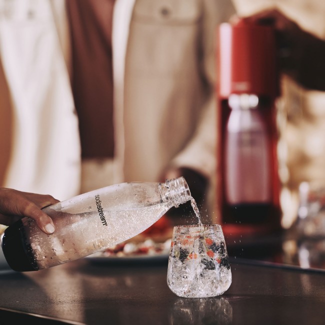 Комплект от 2 бутилки за газиране "Fuse", пластмасови, 1L, черни - SodaStream
