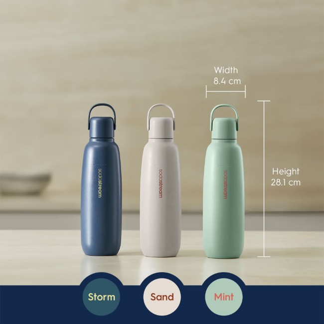 Термос бутилка "Fizz&Go Cool", неръждаема стомана, 0.9 л, пясък - SodaStream