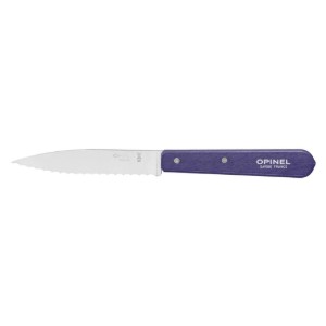 Нож с назъбено острие N°113, неръждаема стомана, 10 см, "Les Essentiels", лилаво - Opinel