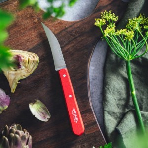 Нож за рязане N°114, неръждаема стомана, 7 см, "Les Essentiels", червен - Opinel