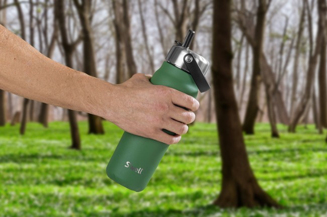 Термос бутилка за напитки, неръждаема стомана, 700 мл, "Explorer Flip Straw", Jasper - S'well