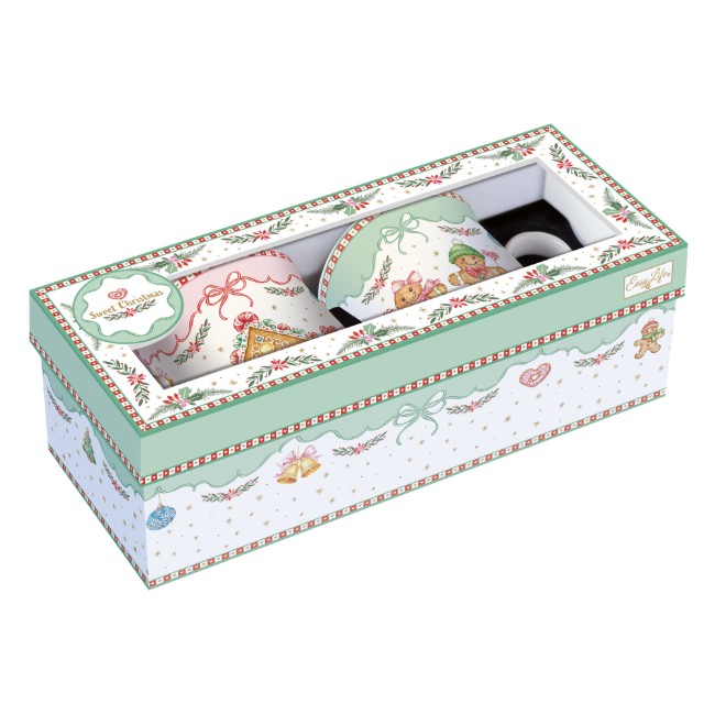 Комплект от 2 порцеланови чаши, 300 мл, "Sweet Christmas" - Nuova R2S