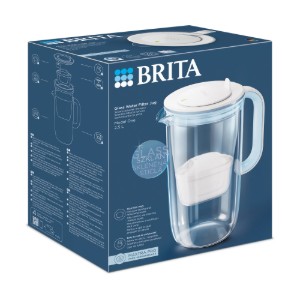 Филтърна кана BRITA, стъклена, 2.5 L, Maxtra PRO (светло синя)