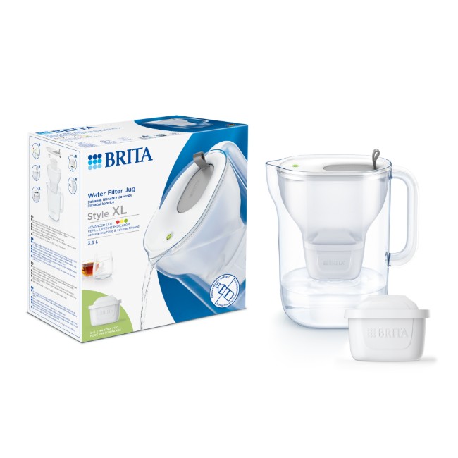 Филтрираща чаша BRITA Style XL 3.6 L Maxtra PRO (сива)
