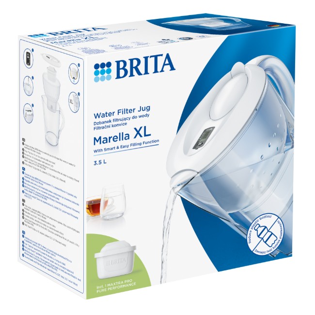 BRITA Marella XL 3,5 L Maxtra PRO (бяла) филтърна чаша