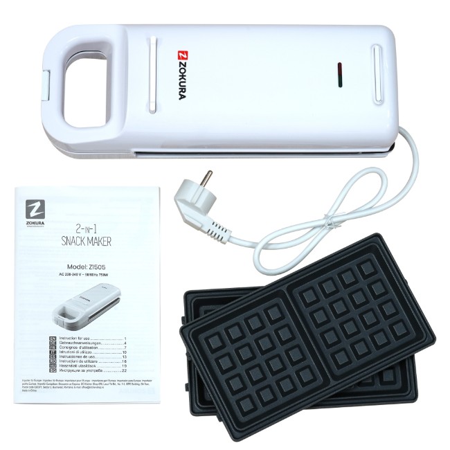 2-в-1 сандвич машина, 750 W - Zokura