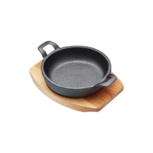 Мини-тенджера, чугунена, 12 см, с дървена подпора - от Kitchen Craft