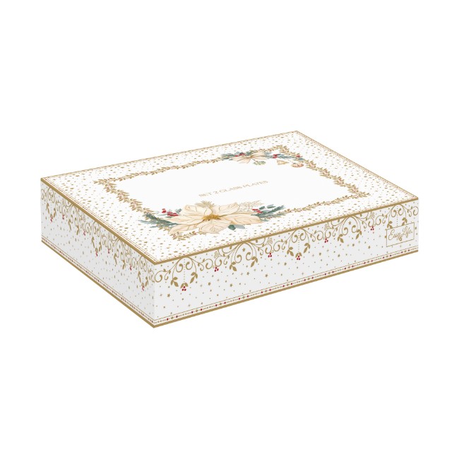 Комплект от 2 стъклени чинии, 18см/21см, "White Elegance" - Nuova R2S