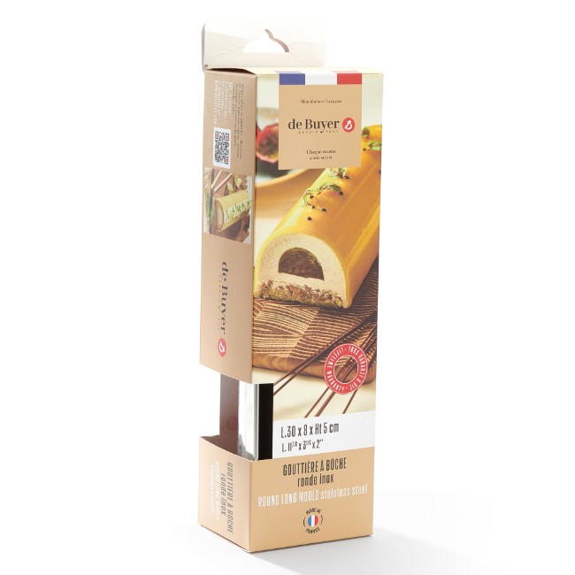 Полукръгла форма "Yule", неръждаема стомана, 30 x 6,5 см - de Buyer