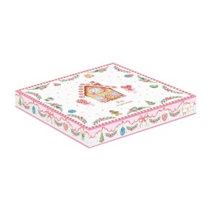 Плато във формата на звезда, порцелан, 22,5 x 22,5 см, "Sweet Christmas" - Nuova R2S