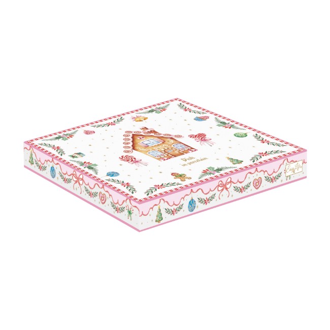 Плато във формата на звезда, порцелан, 22,5 x 22,5 см, "Sweet Christmas" - Nuova R2S