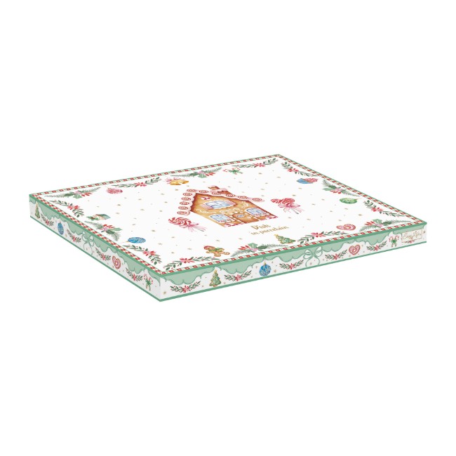 Порцеланово плато във формата на коледна елха, 25,5 x 20,5 см, "Sweet Christmas" - Nuova R2S