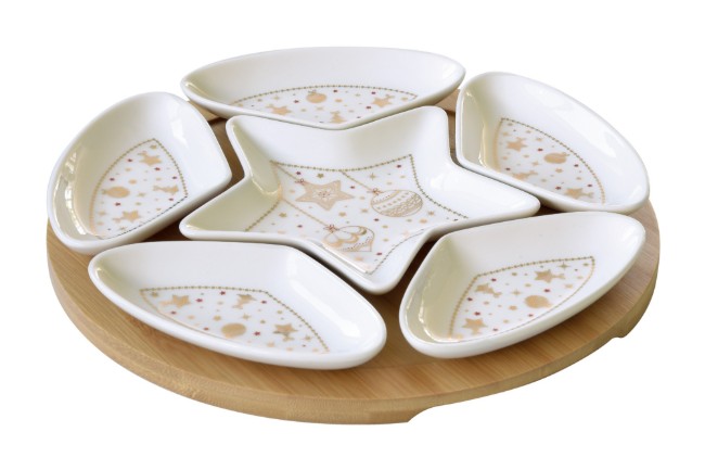 Комплект за сервиране на предястия, 7 части, "Christmas Lights" - Nuova R2S