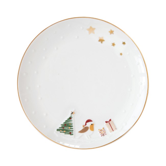 Комплект от 2 чинии, с релефен мотив, 16 см, "Let it Snow" - Nuova R2S