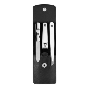 Комплект от 3 части неръждаема стомана, кожен кобур, черен - Zwilling Classic Inox