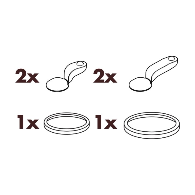 Комплект аксесоари за запечатване на бутилки, 6 части, силикон, прозрачни - Ion8