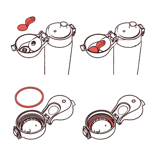 Комплект аксесоари за запечатване на бутилки, 6 части, силикон, прозрачни - Ion8