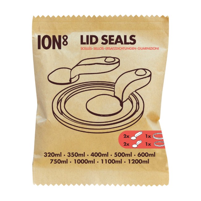 Комплект аксесоари за запечатване на бутилки, 6 части, силикон, прозрачни - Ion8