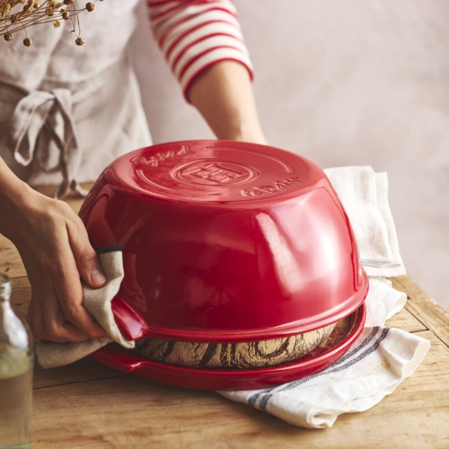 Съд за печене на хляб, керамична, 30 см, Burgundy - Еmile Henry