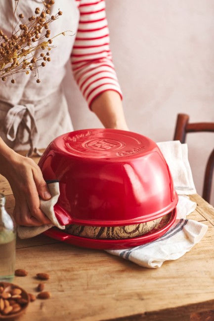 Съд за печене на хляб, керамична, 30 см, Burgundy - Еmile Henry