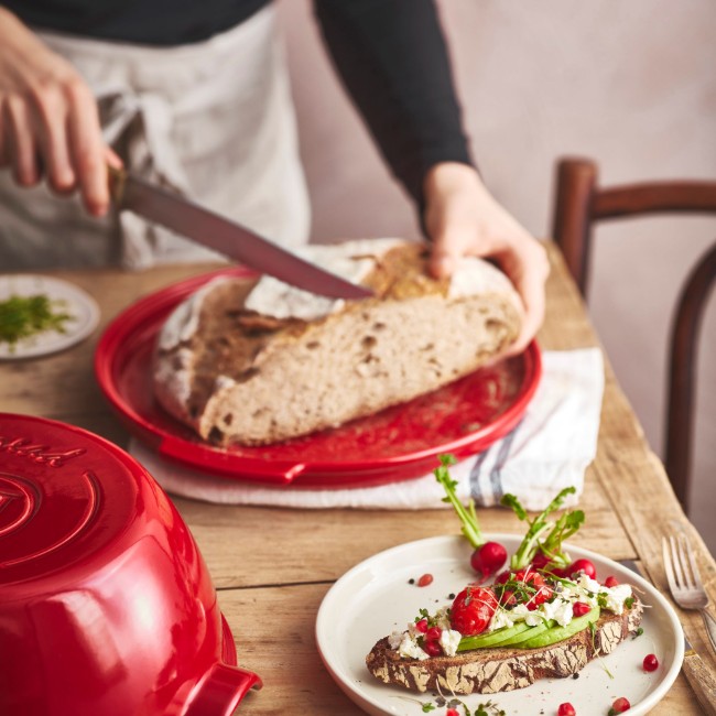 Съд за печене на хляб, керамична, 30 см, Burgundy - Еmile Henry