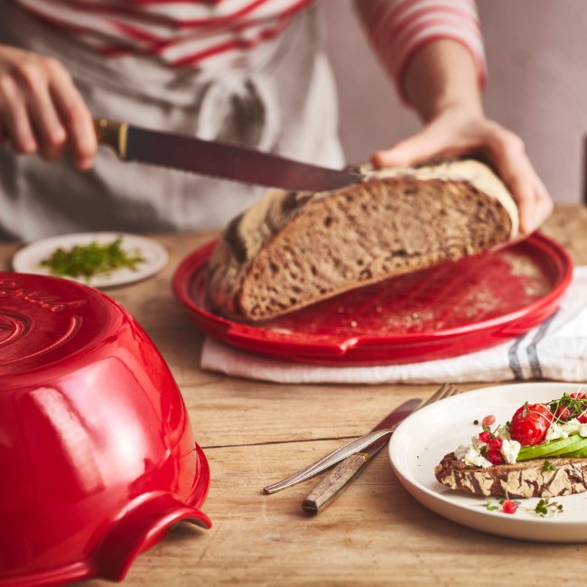 Съд за печене на хляб, керамична, 30 см, Burgundy - Еmile Henry