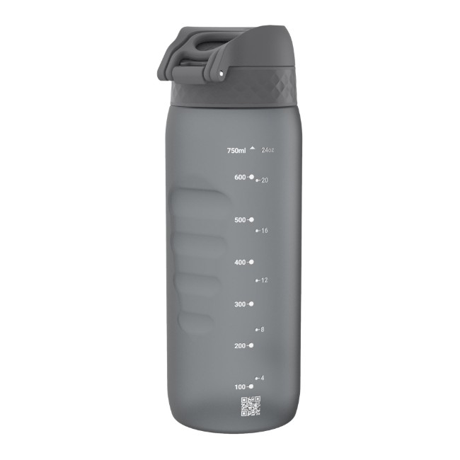 Бутилка за вода, рециклирана, 750 мл, сива - Ion8