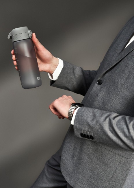 Бутилка за вода, рециклирана, 750 мл, сива - Ion8