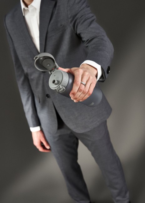 Бутилка за вода, рециклирана, 750 мл, сива - Ion8