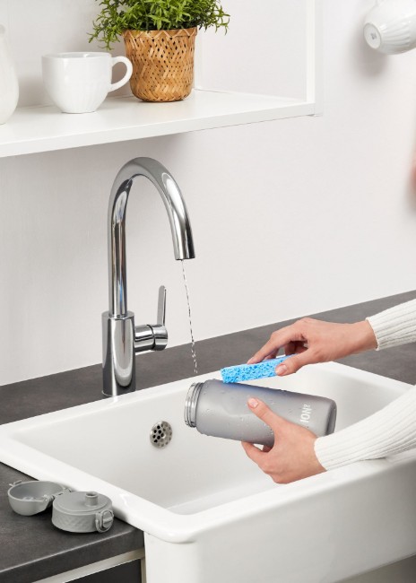 Бутилка за вода, рециклирана, 750 мл, сива - Ion8