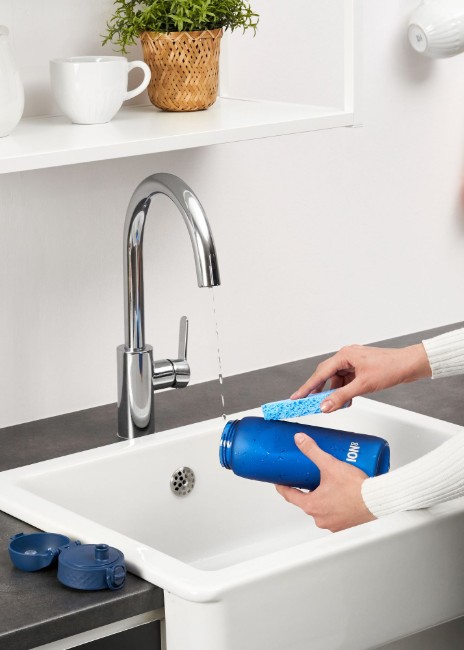 Бутилка за вода, рециклирана, 750 мл, тъмносиня - Ion8