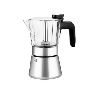 Кафемашина от неръждаема стомана/стъкло, 170 мл, "Flavour Crystal" - BRA