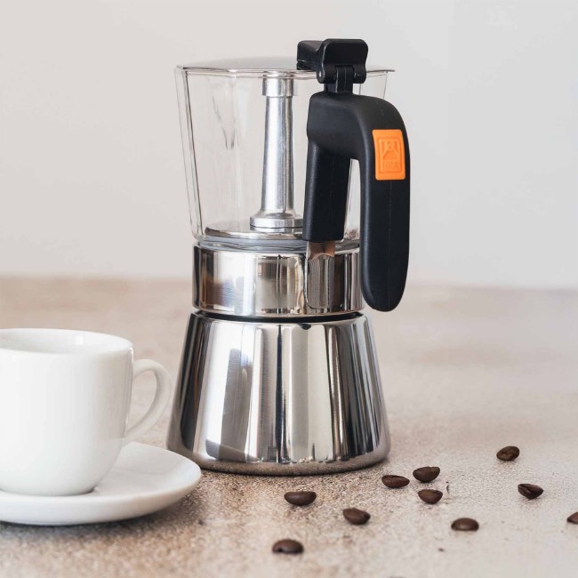 Кафемашина от неръждаема стомана/стъкло, 170 мл, "Flavour Crystal" - BRA