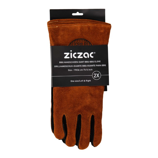 Комплект ръкавици "BBQ", кожени, кафяви - Tiseco