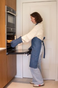 Комплект от 2 кухненски ръкавици, тъмносиньо - Tiseco