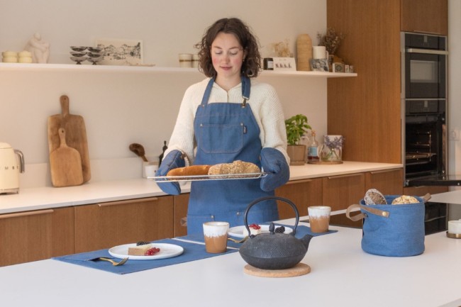 Кухненска престилка, тъмносиня - Tiseco