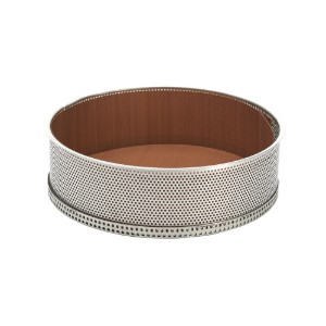 Перфорирана форма за кекс, с включена хартия за печене, 24 см, неръждаема стомана - de Buyer