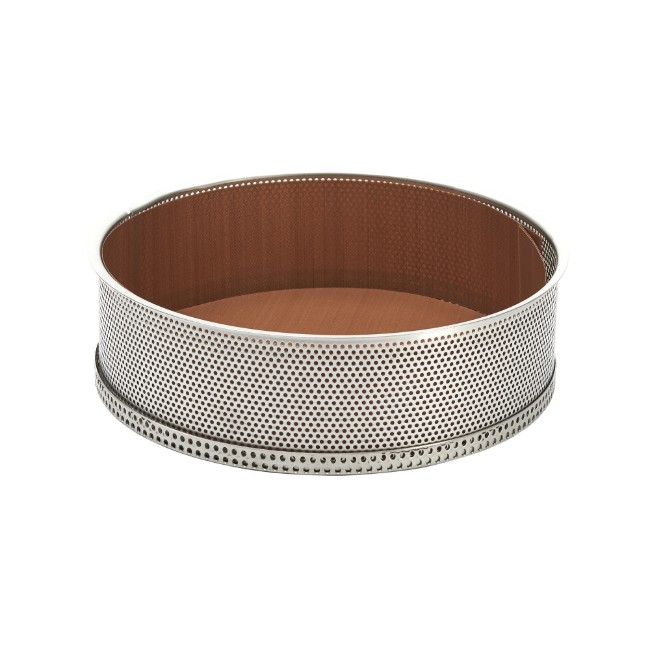 Перфорирана форма за кекс, с включена хартия за печене, 24 см, неръждаема стомана - de Buyer