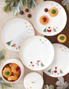 Комплект от 2 чинии, с релефен мотив, 16 см, "Let it Snow" - Nuova R2S