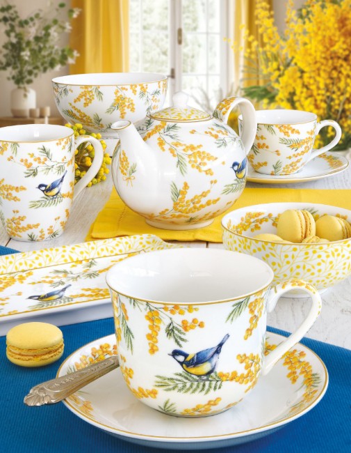 Комплект 2 порцеланови чаши, 350 мл, "Mimosa" - Nuova R2S