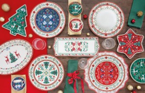 Комплект за сервиране на чай, 3 части, порцелан, "Christmas Folk" - Nuova R2S