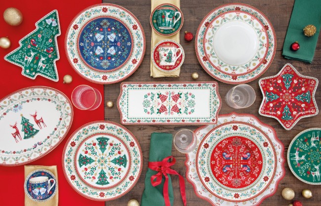 Поднос за сервиране, порцелан, 35 х 15 см, "Christmas Folk" - Nuova R2S